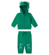 Stella Mccartney Baby Printed Hoodie And Sweatpants Set In Green