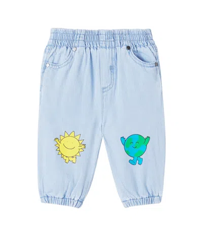 Stella Mccartney Kids' Baby Printed Jeans In Blue