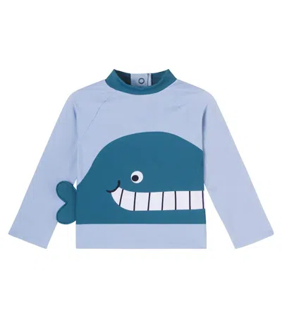 Stella Mccartney Baby Printed Rashguard Top In Blue