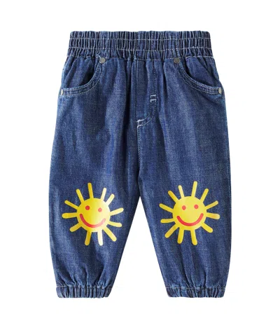 Stella Mccartney Baby Printed Straight Jeans In Blue