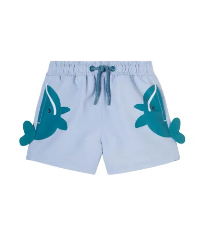 Stella Mccartney Kids' Baby Printed Swim Trunks In Blue