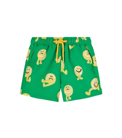 Stella Mccartney Kids' Baby Printed Swim Trunks In Green