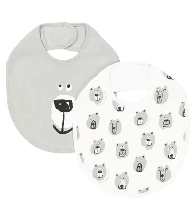 Stella Mccartney Baby Set Of Two Cotton Bibs In White