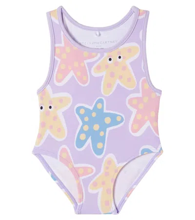 Stella Mccartney Baby Starfish Swimsuit In Purple