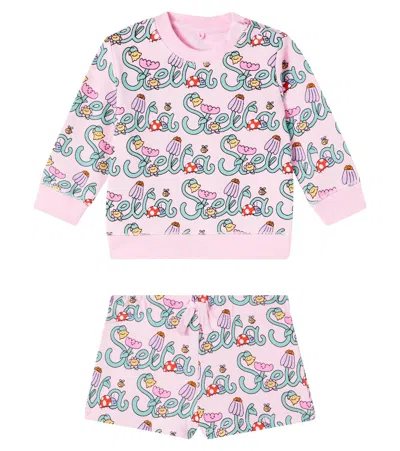Stella Mccartney Kids' Baby Stella Vine Sweatshirt And Shorts Set In Multi