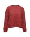 Stella Mccartney Back Slit Oversized Jumper In Coral Pink Wool