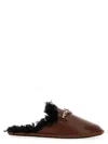 Stella Mccartney Ryder Backless Vegan Plush Teddy-lined Loafers In Brown