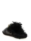 Stella Mccartney Ryder Plush Faux Leather Flat Mules In Brown