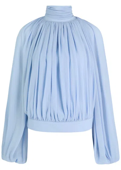 Stella Mccartney Backless Silk-georgette Blouse