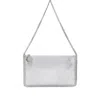 Stella Mccartney Chain Strap Rectangular Clutch Bag In White