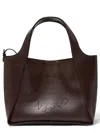 Stella Mccartney Logo Shoulder Bag Detachable Strap In Brown