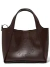 Stella Mccartney Logo Shoulder Bag Detachable Strap In Brown