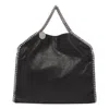 Stella Mccartney Eco Shaggy Deer Falabella 3-chain Bag In Black