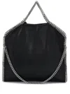 Stella Mccartney Black Large Chain Tote Handbag For Women In Black