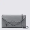 Stella Mccartney Chain Strap Shoulder Bag With Stitch Detailing In Gray