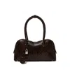 Stella Mccartney Stella Ryder Medium Snake-effect Faux Leather Shoulder Bag In Brown