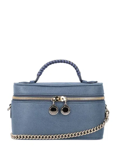 Stella Mccartney Mini Vanity Handbag With Signature Chain In Blue