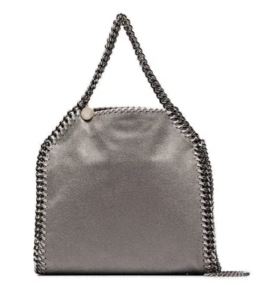 Stella Mccartney Falabella Logo Plaque Tote Bag In Grey