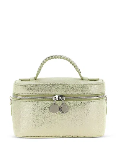 Stella Mccartney Metallic Finish Cosmetic Case In Brown