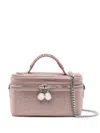 Stella Mccartney Rhinestone-embellished Top Handle Bag In Pink