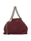 Stella Mccartney Mini Falabella Chain-trimmed Drawstring Tote Bag In Burgundy