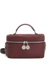 Stella Mccartney Falabella Chain-embellished Brushed Shoulder Bag In Burgundy