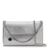 Stella Mccartney Falabella Metallic Finish Shoulder Bag In Metallic