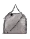Stella Mccartney Silver-tone Grey Bag With Decorative Stitching And Chain Strap In Gray