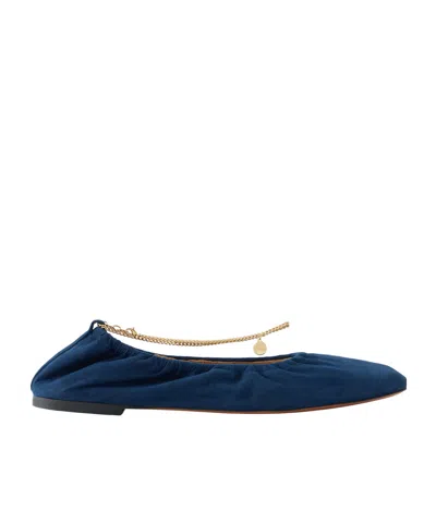 Stella Mccartney Ballerina Alter Suede Flats In Yellow