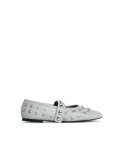 Stella Mccartney Ryder Mary Jane Flats In Dusty Blue