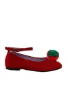 Stella Mccartney Fluffy Fruit Ballerina Shoes In Red