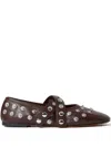 Stella Mccartney Ryder Popper Ballerinas In Brown