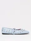Stella Mccartney Ryder Eco Alter Mat Studded Ballerina Flats In Gnawed Blue