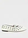 Stella Mccartney Ryder Semi Shine Alt Mat Flats Vanilla In White