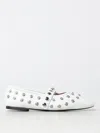 Stella Mccartney Ryder Semi Shine Alt Mat Flats Vanilla In Weiss