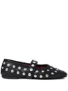 Stella Mccartney Ryder Vegan Embellished Mary Jane Ballerina Flats In Black  
