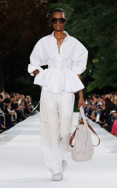 Stella Mccartney Balloon Poplin Cotton Shirt In White
