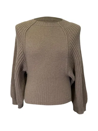 Pre-owned Stella Mccartney Balloon-sleeve Knitted Sweater In Neutral