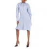 Stella Mccartney Banana-sleeve Shirt Dress In Blue