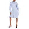 Stella Mccartney Banana-sleeve Shirt Dress In Blue