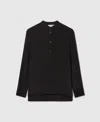 Stella Mccartney Band Collar Shirt In Black
