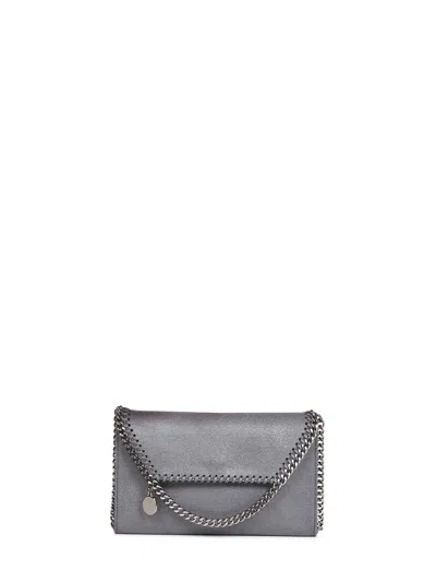 Stella Mccartney Bark Falabella Wallet Crossbody Bag In Gray