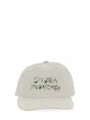Stella Mccartney White Dandelion Logo Cap In Neutral