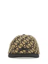 Stella Mccartney Logo Baseball Hat Patterned Design In Black