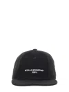 Stella Mccartney Baseball Hat With Logo Embroidery In Black