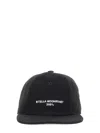 Stella Mccartney 2001 Denim Baseball Cap With Embroidered Logo In Black