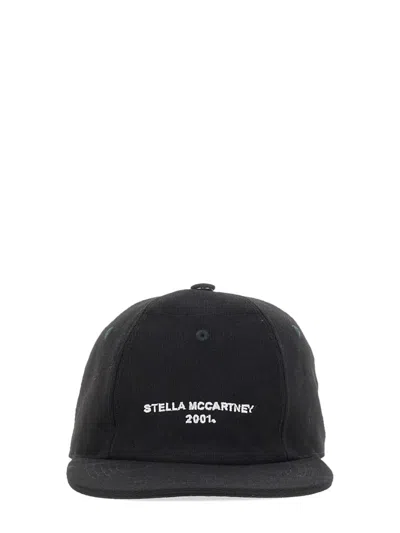 Stella Mccartney Baseball Hat With Logo Embroidery In Metallic