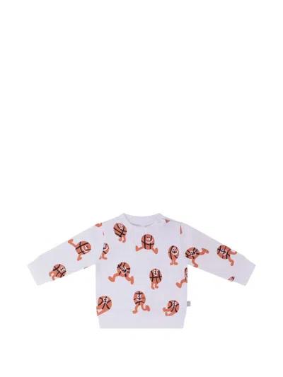 Stella Mccartney Babies' Basketball-print Sweatshirt In White