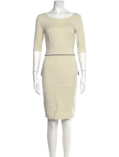 Pre-owned Stella Mccartney Bateau Neckline Knee-length Dress In Neutral