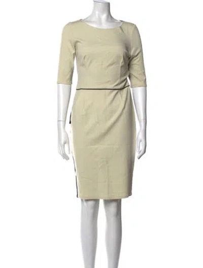 Pre-owned Stella Mccartney Bateau Neckline Knee-length Dress In Neutral